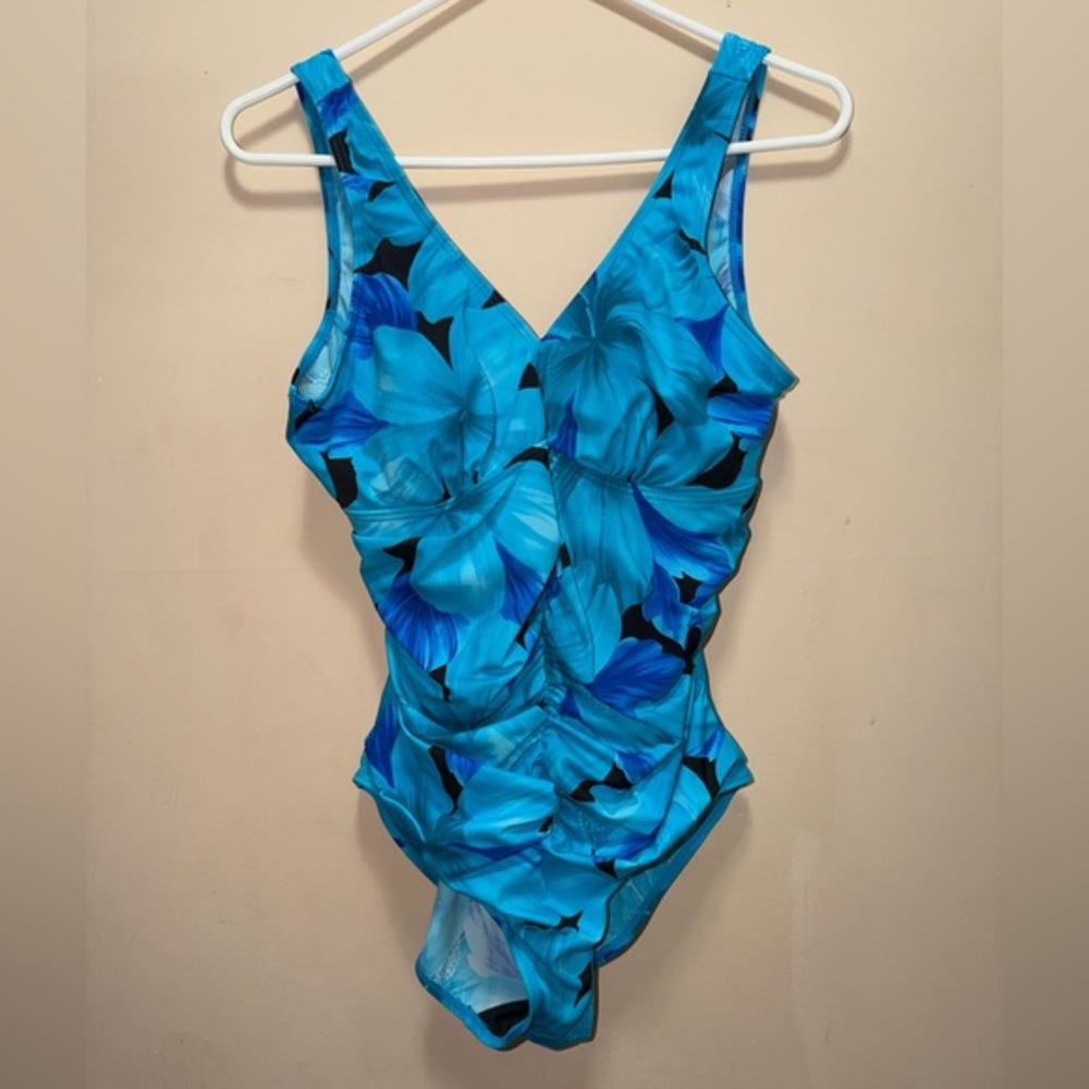 Islander Blue Floral One Piece Swimsuit